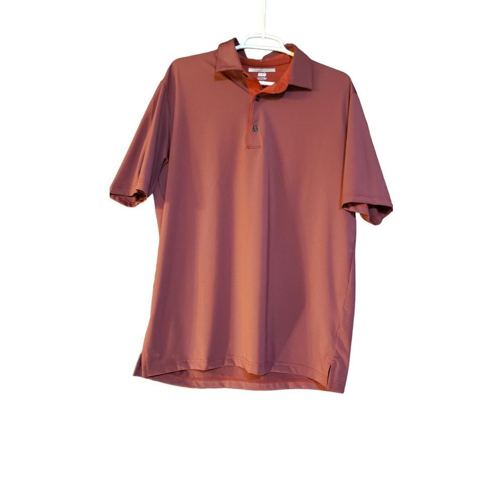 GREG NORMAN Red Stripe Moisture Wicking‎ Polo Shirt ML75 Size M Golf Outdoors
